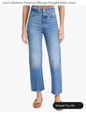 Levi's Women's Ribcage Straight Ankle Jeans - Dance Around color